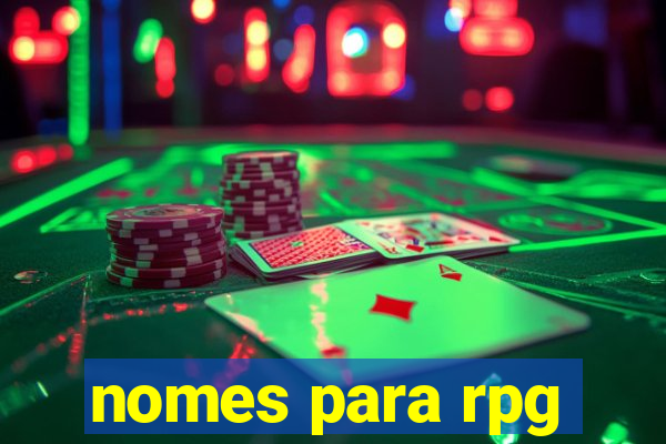 nomes para rpg